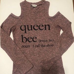 Shoulder off long sleeve shirt